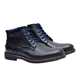 Nikopol Botas de Hombre Piel Cálida Zapatos Negros Piere 1