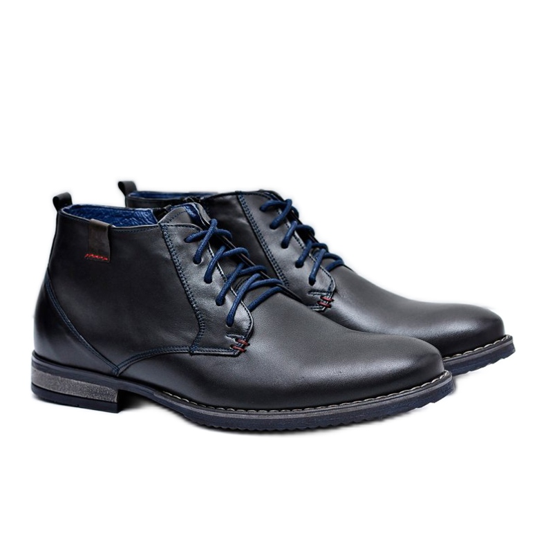 Botas de hombre Zapatos de cuero negro Nikopol 672 1