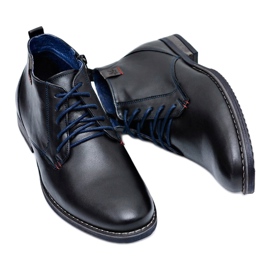 Botas de hombre Zapatos de cuero negro Nikopol 672 5