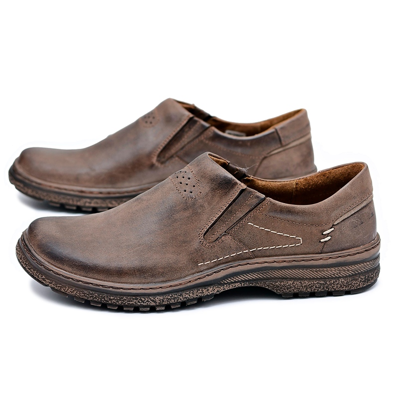 KOMODO Zapatos Brogues De Cuero Marrón Para Hombre Talla Grande Modesta 1