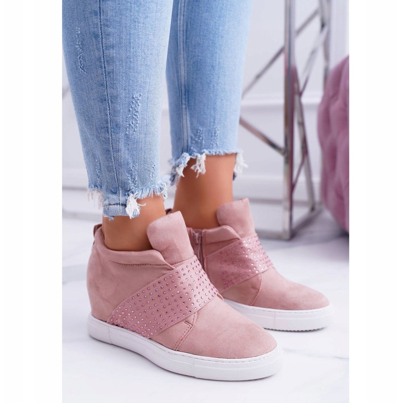 Zapatillas Mujer Rosa Lu Boo Lentejuelas Rosa Azúcar 1