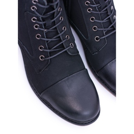EVE Botas cálidas de cuero para hombre con cremalleras Grendy negro 5