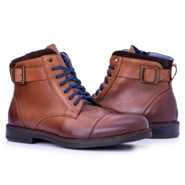 Nikopol Botas de hombre, botas de Mintos Trappers de color marrón polaco 9