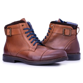 Nikopol Botas de hombre, botas de Mintos Trappers de color marrón polaco 3