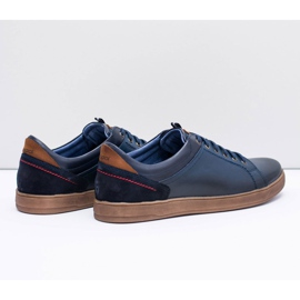 Zapatillas Deportivas Hombre Piel Azul Marino Nikopol Design 4