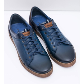 Zapatillas Deportivas Hombre Piel Azul Marino Nikopol Design 1