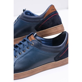 Zapatillas Deportivas Hombre Piel Azul Marino Nikopol Design 7