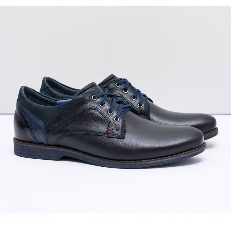 Nikopol Zapatos casuales de cuero negro para hombre Jericho 1