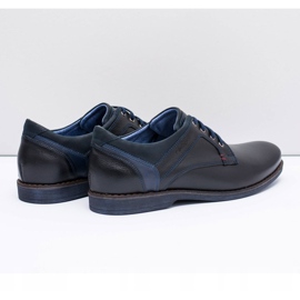 Nikopol Zapatos casuales de cuero negro para hombre Jericho 3
