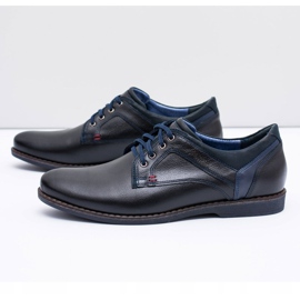 Nikopol Zapatos casuales de cuero negro para hombre Jericho 4