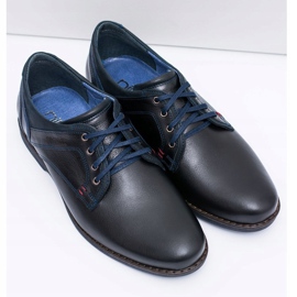 Nikopol Zapatos casuales de cuero negro para hombre Jericho 6