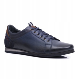 Zapatillas Deportivas Hombre Piel Azul Marino Nikopol Achilles 1