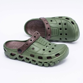 Flameshoes Zapatillas Hombre Verde Garden Light Kroks Eva marrón 3