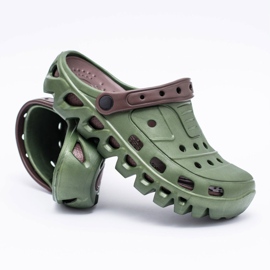 Flameshoes Zapatillas Hombre Verde Garden Light Kroks Eva marrón 7