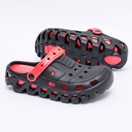 Flameshoes Zapatillas Hombre Negras Garden Ligeras Kroks Eva negro rojo 2