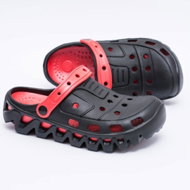 Flameshoes Zapatillas Hombre Negras Garden Ligeras Kroks Eva negro rojo 3