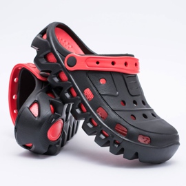 Flameshoes Zapatillas Hombre Negras Garden Ligeras Kroks Eva negro rojo 7