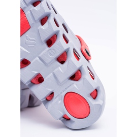 Flameshoes Zapatillas de jardín ligeras para hombre gris Kroks Eva rojo 6