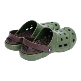 Flameshoes Pantuflas de jardín para hombre Kroks Eva Green marrón verde 4