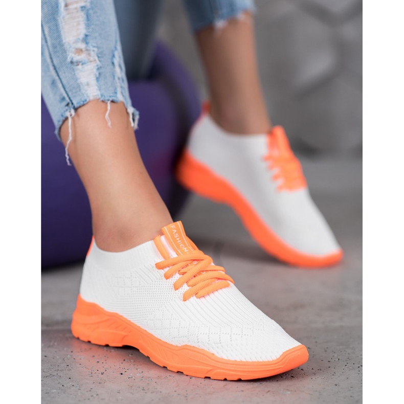 Seastar Zapatos deportivos ligeros blanco naranja 1