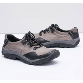 KENT Zapatos Trekking Hombre Piel Gris Gretin 4