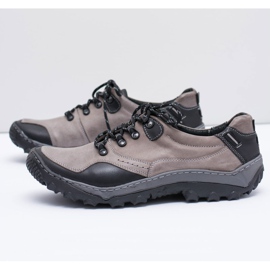 KENT Zapatos Trekking Hombre Piel Gris Gretin 5
