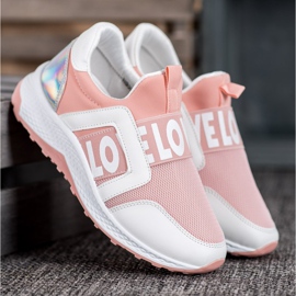 Seastar Slipons en la plataforma del amor blanco rosado 1