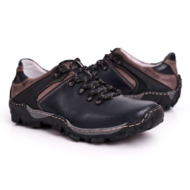 Bednarek Polish Shoes Zapatos de trekking en piel para hombre Filippo azul marino 6