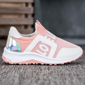 Seastar Slipons en la plataforma del amor blanco rosado 4