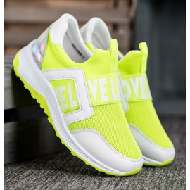 Seastar Slipons en la plataforma del amor blanco verde 2