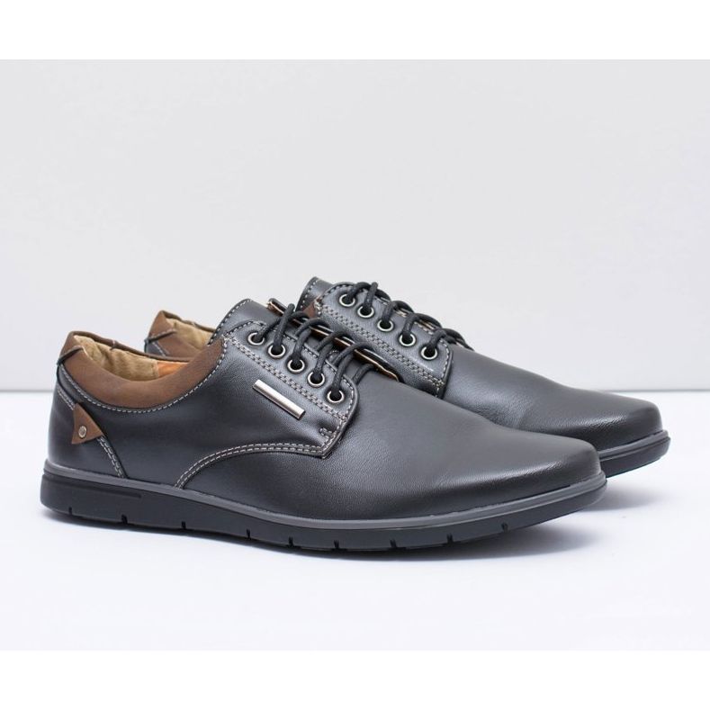 Zapatos Efrato negros para hombre 1