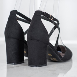 Seastar Zapatos de tacón de ante negros 3