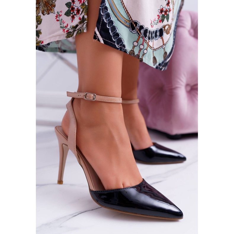 Sandalias Tacones Mujer Negro Beige Ergola marrón 2