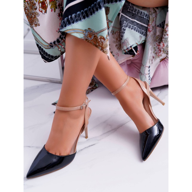 Sandalias Tacones Mujer Negro Beige Ergola marrón 1