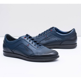 Zapatos Hombre Piel Azul Marino Nikopol Casual Polver 4