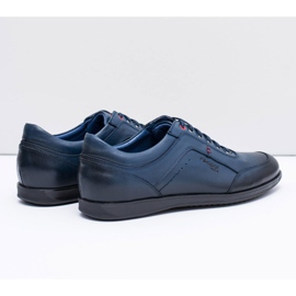 Zapatos Hombre Piel Azul Marino Nikopol Casual Polver 3