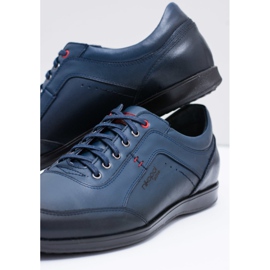 Zapatos Hombre Piel Azul Marino Nikopol Casual Polver 6