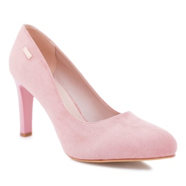 De Mujer Salón Rosa Con Tacón Ante Sergio Leone Campbell rosado 6