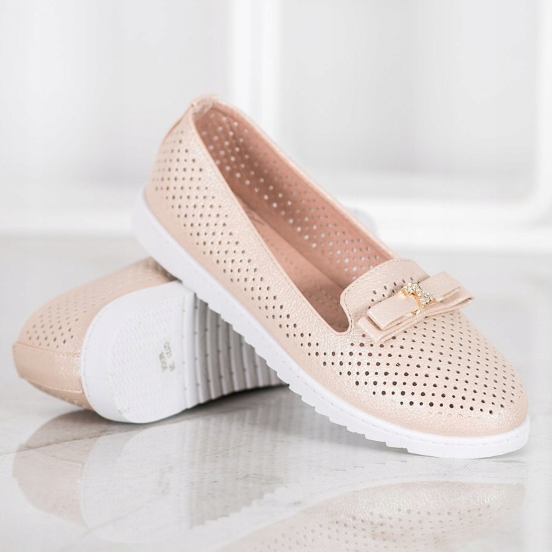 Weide Señores calados con adorno beige 1