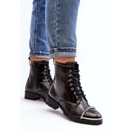 Botas de mujer Lu Boo Black Workers con marco de acero Jacksy negro 3