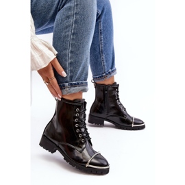 Botas de mujer Lu Boo Black Workers con marco de acero Jacksy negro 5