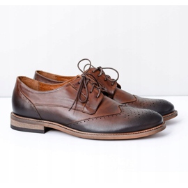 Zapatos elegantes de hombre de cuero marrón Nikopol Mortes 1
