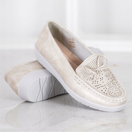 SHELOVET Mocasines cómodos dorado 1 SHELOVET Mocasines cómodos dorado 1