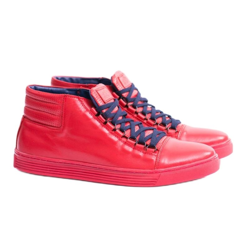 KENT Zapatillas de hombre de piel torres rojas rojo 1