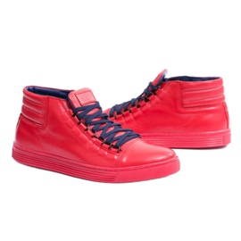 KENT Zapatillas de hombre de piel torres rojas rojo 3