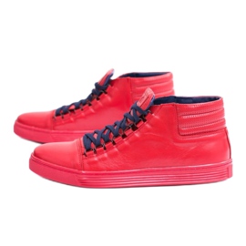 KENT Zapatillas de hombre de piel torres rojas rojo 4