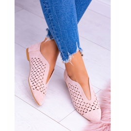 Zapatos Synthia sin cordones Lu Boo Suede para mujer, rosa empolvado rosado 2