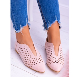 Zapatos Synthia sin cordones Lu Boo Suede para mujer, rosa empolvado rosado 3