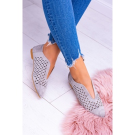 Zapatos sin cordones Synthia de ante gris Lu Boo para mujer 3