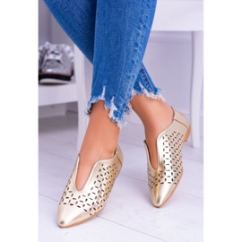 Zapatos sin cordones Lu Boo Golden Synthia para mujer dorado 1